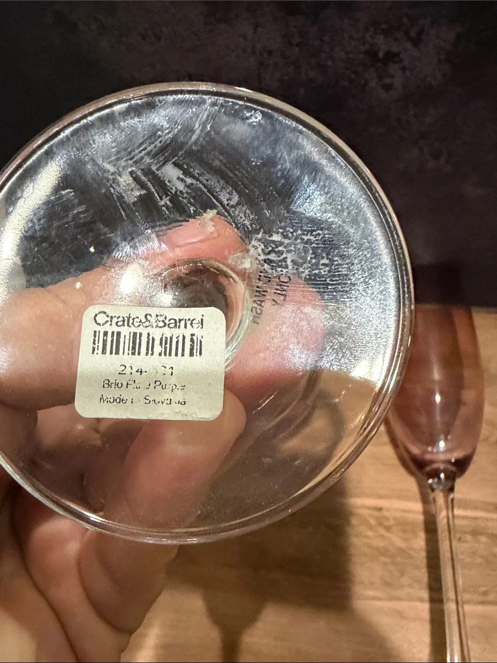 Crate&Barrel Purple Ombre Champagne Flutes - Set of 2